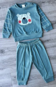 Костюм AIR Baby "Мишка" зеленый, мальчик 6-9-12-18 месяцев