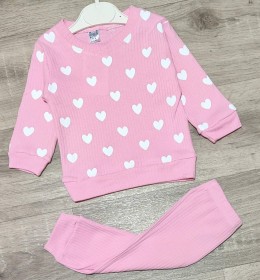 Костюм СGS "Сердца" розовый, девочка 6-9-12-18 месяцев