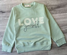 Реглан Digidik kids "Love" зеленый, девочка 3-4-5-6-7 лет
