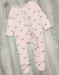 Человечек «Рюши» персиковый, девочка 9 месяцев