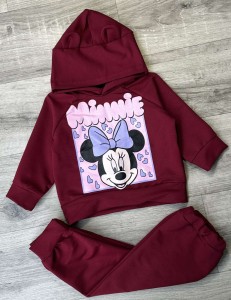 Костюм "Мишка" бордовий, дівчинка  9-1,5-3-5 років
