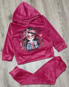 Костюм "Good day" малиновый, девочка 3-5-7-9 лет