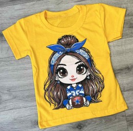 Футболка "Девочка" желтый, девочка  1,5-3-5-7-9  лет