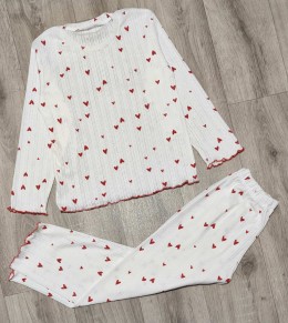 Пижама "Сердца2" красный, девочка 10-11-12-13 лет