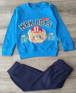 Костюм «Ведмедик футболіст» синій, хлопчик 6-9-12-18 місяців