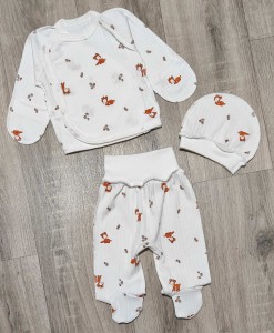 Комплект "Олененок" молочный, девочка 0-3 месяцев