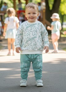 Костюм Anilco "Second Element" зелений, хлопчик 6-12-18-24 місяців