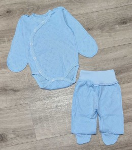 Комплект "Однотонный" голубой, мальчик 0-3 месяцев