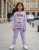Костюм «TEAM” сиреневый, девочка 2-3-4 лет, фото