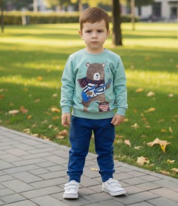 Костюм Mixima "Ведмедик" зелений, хлопчик 1-2-3-4 роки