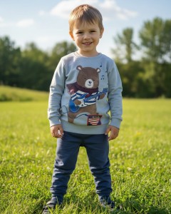 Костюм Mixima "Ведмедик" сірий, хлопчик 1-2-3-4 роки