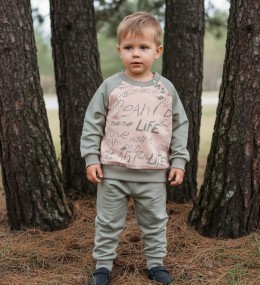 Костюм Moeboon "Life", зеленый, мальчик 3-6-9-12 месяцев