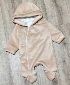 Человечек "Однотонный" бежевый, унисекс 0-3 месяцев