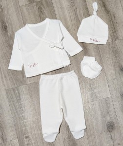 Комплект Findik «Однотонный» белый, унисекс 3 месяца