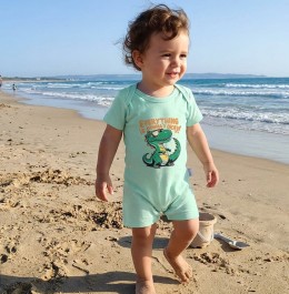 Пісочник Findik "Okay!" зелений (м'ятний/бірюзовий), хлопчик 3-6-9 місяців