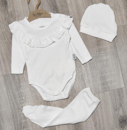 Комплект Findik «Рюши» молочный, девочка 3-6-9 месяцев