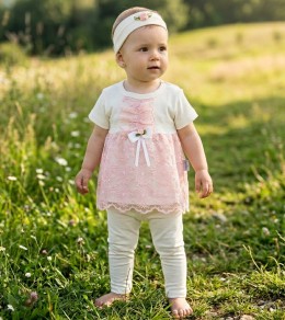Комплект Findik "Ромашки", персиковий, дівчинка 3-6-9 місяців