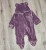 Человечек "Онднотонный" фиолетовый, девочка 3-6-9 месяцев, фото