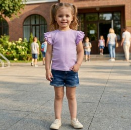 Блуза "Однотонний", фіолетовий(бузковий), дівчинка 7-9-10-11 років