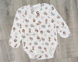 Боді "Звірятка" молочний, унісекс 0-3-6-9 місяців
