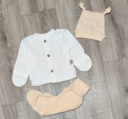 Комплект «Пуговицы» персиковый, унисекс 0-3 месяцев