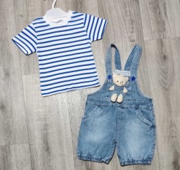 Комбинезон/Песочник Mandalino «Мишка» голубой, мальчик 12-18-24 месяцев