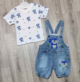 Комбинезон/Песочник Mandalino «Белочка» серый, мальчик 12-18-24 месяцев