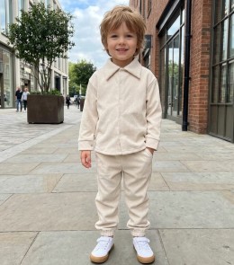 Костюм "Однотонный" бежевый, мальчик 6-7-8-9 лет