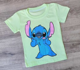 Футболка "Stich" зеленый(салатовый), унисекс 1,5-2-3-4-5  лет