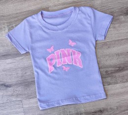 Футболка "Pink" фиолетовый(сиреневый), девочка 1,5-3-5-7-9  лет