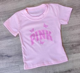 Футболка "Pink" розовый, девочка 1,5-3-5-7-9  лет