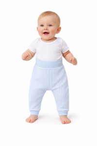 Штаны"Однотонные", голубой, мальчик 6-9-12 месяца