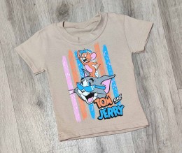 Футболка "Cat and mouse" бежевий, хлопчик 1,5-3-5-7-9 років
