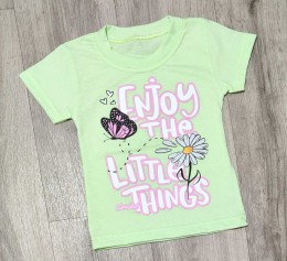 Футболка "Enjoy" зелений(салатовий), дівчинка 1,5-3-5-7-9 років