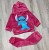Костюм « Stitch» малиновий, дівчинка 9-18міс-3-5 років, фото