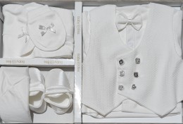 Комплект Baby Biss "Classic" молочный, мальчик 0-3 месяцев