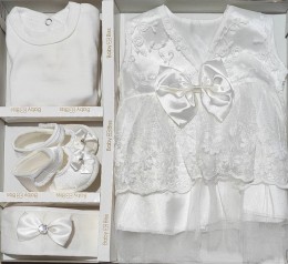 Комплект Baby Biss "Бант" молочный, девочка 3-6 месяцев