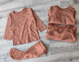 Костюм "Микс рисунков" коричневый, унисекс 9 месяцев