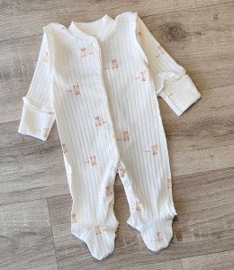 Чоловічок "Bear" білий, унісекс 0-3 місяців