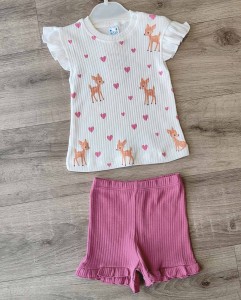 Костюм СGS "Оленята" коричневый(терракотовый), девочка 6-9-12-18 месяцев