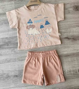 Костюм Pookie "Ahoy" бежевый, мальчик 6-12-18 месяцев