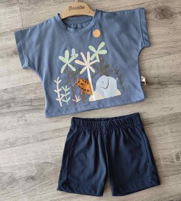 Костюм Pookie "Тигреня" синій(темний), хлопчик 6-12-18 місяців