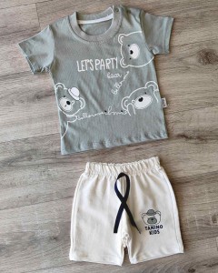 Костюм Mertcan kids "Let's party" зеленый(хаки), мальчик 9-12-18-24 месяцев