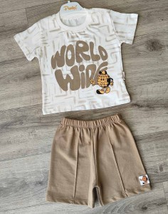 Костюм Pepelino "World wide" бежевий, хлопчик 6-9-12-18 місяців