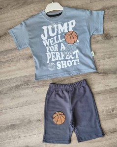 Костюм One Bons "Jump" сірий, хлопчик 1-2-3-4 років