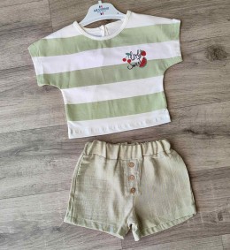 Костюм Messinho "Little sweet" зеленый, девочка 9-12-18-24 месяцев