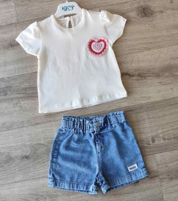 Костюм Iggy "Сердце" молочный, девочка 9-12-18-24 месяцев