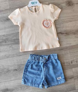 Костюм Iggy "Сердце" бежевый, девочка 9-12-18-24 месяцев
