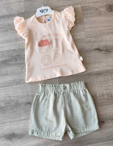 Костюм Iggy "Spread love" персиковый, девочка 9-12-18-24 месяцев