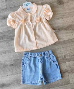 Костюм Iggy "Розочки" персиковый, девочка 9-12-18-24 месяцев